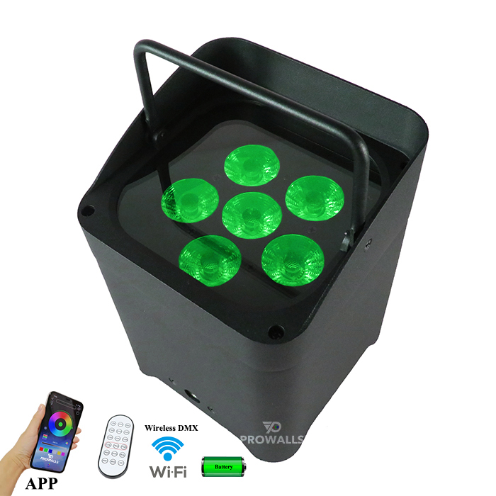 WIFI Battery Wireless 6in1 wiederaufladbare LED-Par-Uplight